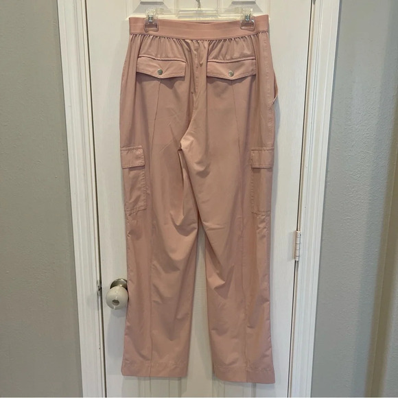 Athleta Vienna Cargo Light Pink Athleisure Elastic Waist Pants Sz 10 - Picture 4 of 10